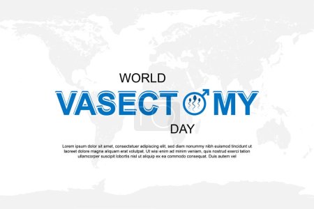 Illustration for World Vasectomy Day background. Vector illustration. - Royalty Free Image