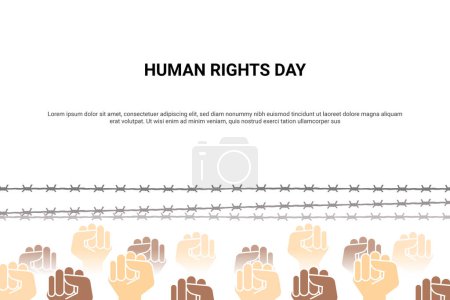 Illustration for Human Rights Day background. love. Vector illustration. - Royalty Free Image