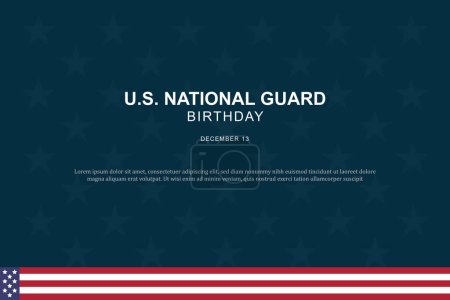Téléchargez les illustrations : Garde nationale des États-Unis fond d'anniversaire. Illustration vectorielle. - en licence libre de droit