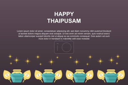 Illustration for Happy Thaipusam background. Vector illustration. - Royalty Free Image