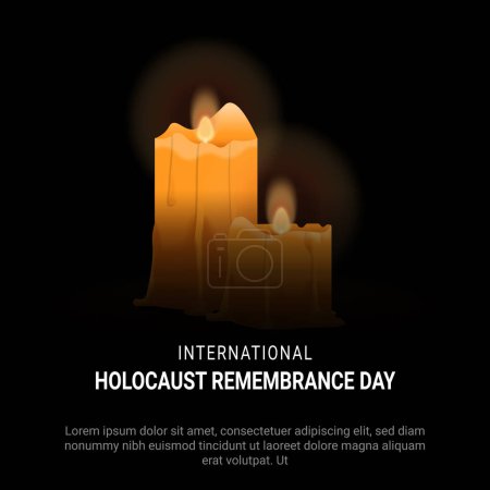 Illustration for International Holocaust Holocaust Day background. Vector illustration design. - Royalty Free Image