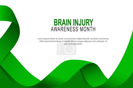 Brain Injury Awareness Month background. Vector illustration.