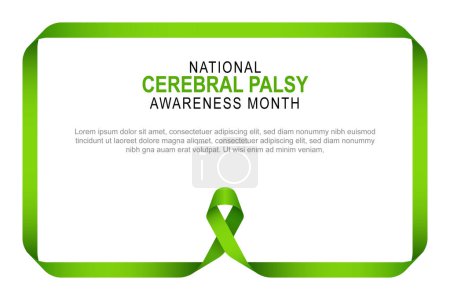 National Cerebral Palsy Awareness Month background. Vector illustration.