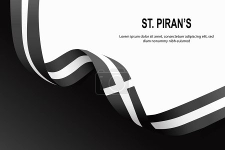 Téléchargez les illustrations : St Pirans Day background Culturel catholique. Illustration vectorielle. - en licence libre de droit