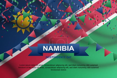 Namibia Unabhängigkeit Hintergrund. Tag des Bundes. Vektorillustration.