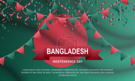 Illustration for Independence Day of Bangladesh background. Vector illustration background. - Royalty Free Image