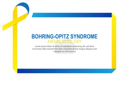 Illustration for Bohring - Opitz Syndrome Day background. Vector illustration. - Royalty Free Image