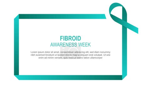 Fondo de la Semana de Concientización de Fibroides. Ilustración vectorial.