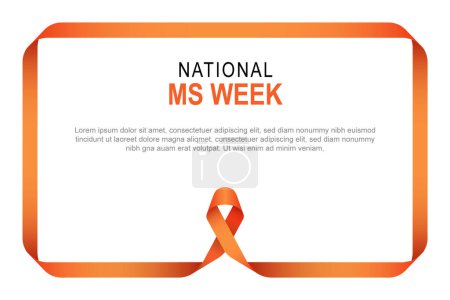 National MS Week background. Health. Vector illustration.