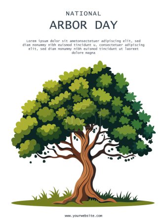 National Arbor Day background. Environment. Vector illustration.