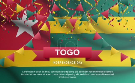 Togo Independence Day background Federal (en inglés). Ilustración vectorial.