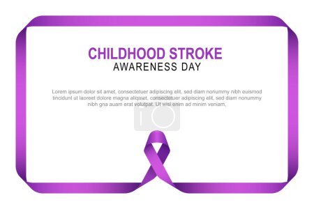 Illustration for Childhood Stroke Awareness Day background. Vector illustration - Royalty Free Image