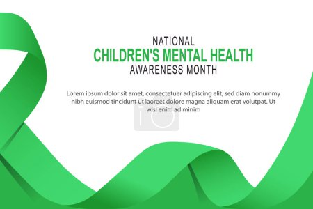 National Childrens Mental Health Awareness Day background. Vector illustration.