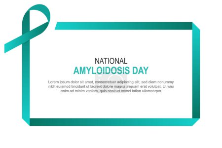 Hintergrund ist der nationale Amyloidose-Tag. Vektorillustration.