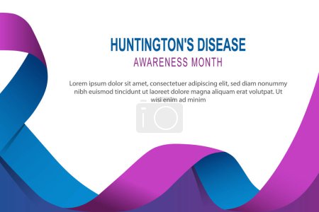 Huntingtons Disease Awareness Month background. Vector illustration.
