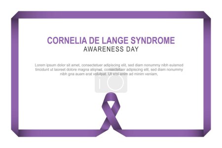 Antecedentes del Día de Concientización del Síndrome de Cornelia DeLange. Ilustración vectorial.