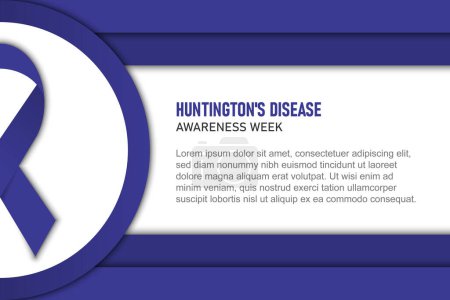 Huntingtons Disease Awareness Week background (en inglés). Ilustración vectorial.