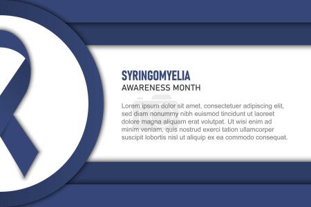 Syringomyelia Awareness Month Hintergrund. Vektorillustration.