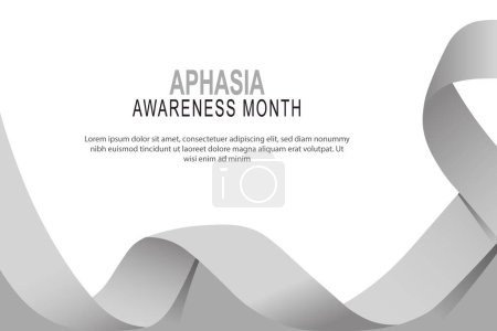 Aphasia Awareness Month background. Illustration vectorielle.