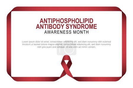 Antiphospholipid Antikörper-Syndrom Awareness Month Hintergrund. Vektorillustration.