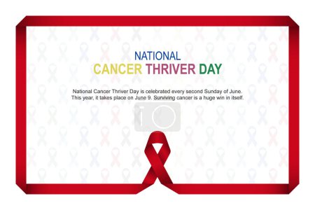 National Cancer Thriver Day background. Illustration vectorielle