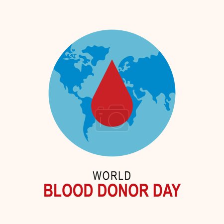 Fondo del Día Mundial del Donante de Sangre. Ilustración vectorial.