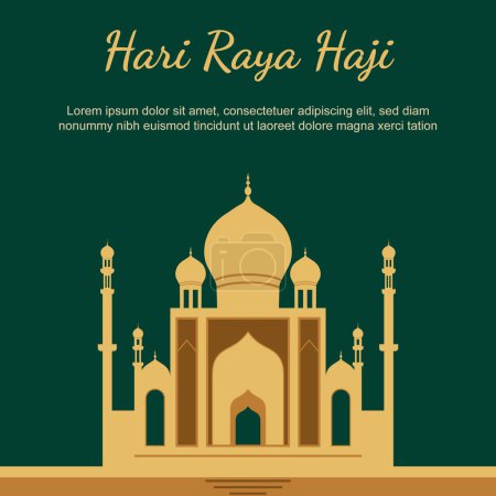 Hari Raya Haji background. Vector illustration.