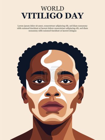 World Vitiligo Day background. Vector illustration.