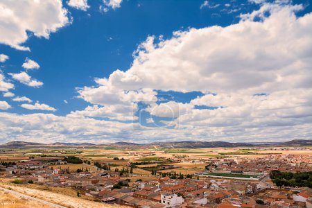Photo for Panorama of the territory of La Mancha and the town of Consuegra - Royalty Free Image