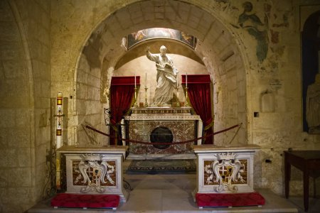 Photo for Rabat, Malta - 20 June, 2023: Altar dedicated to Saint Paul in the Catacombs of Saint Paul in the center of Rabat, Malta - Royalty Free Image