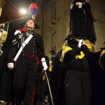 Chieti, Italy - 29 March 2024: Carabinieri in full uniform during the famous Good Friday procession in Chieti (Italy)