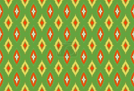 Foto de Rayas de fondo verde patrón abstracto geométrico étnico sin costura fondo decorativo hermoso para tela textil y ropa. - Imagen libre de derechos