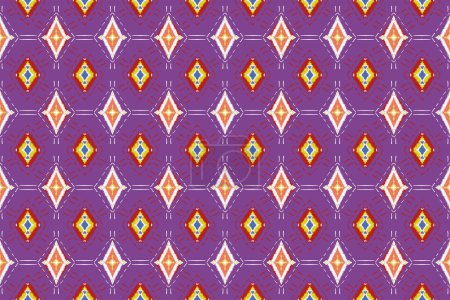 Photo for Purple backdrop geometric stripes abstract ethnic motif Aztec background design for textile, fabric, decorative, clothes. - Royalty Free Image