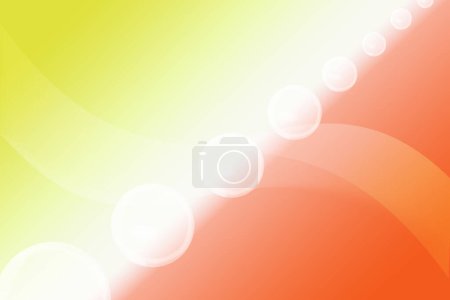 Téléchargez les photos : Abstrait fond dégradé doux orange et jaune avec des éléments de poutres, bulles et belles courbes, fond de produit graphique de bannière de luxe numérique. Conçu pour le site Web, papier peint, présentation et illustration. - en image libre de droit