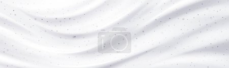 Ilustración de Textura de exfoliación cremosa blanca con gránulos limpiadores. Ilustración vectorial realista de belleza cosmética cuidado de la piel untar con superficie ondulada suave. Loción hidratante y revitalizante. Fondo abstracto - Imagen libre de derechos