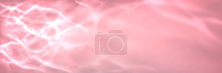 Ilustración de Fondo de superposición de superficie de luz de ola de agua rosa. 3d patrón de superficie clara del océano con fondo de efecto de reflexión. Textura desaturada de mármol. Movimiento de ondas acuáticas soleadas con refracción brillante - Imagen libre de derechos