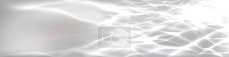 Ilustración de Fondo de superposición de superficie de luz de ola de agua blanca. 3d patrón de superficie clara del océano con fondo de efecto de reflexión. Textura desaturada de mármol. Movimiento de ondas acuáticas soleadas con refracción brillante - Imagen libre de derechos