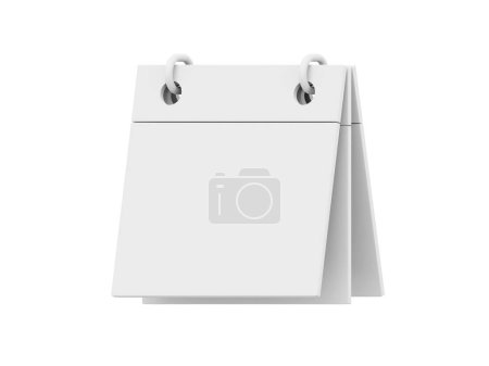 Téléchargez les photos : Calendrier flip blanc. rendu 3D. Icône sur fond blanc. - en image libre de droit