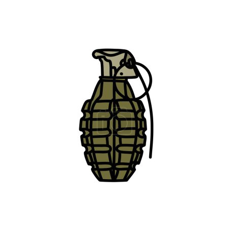 Illustration for Hand grenade doodle icon, vector illustration - Royalty Free Image