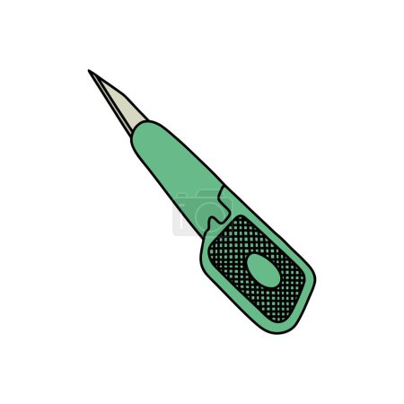 Illustration for Plastic handle scalpel doodle icon, vector illustration - Royalty Free Image