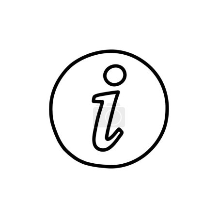 Ilustración de Info sign doodle icon, vector illustration - Imagen libre de derechos