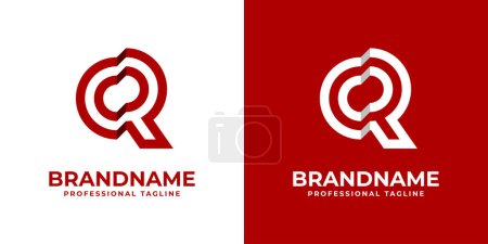 Logo de carta moderna CR, adecuado para cualquier negocio o identidad con iniciales CR / RC.