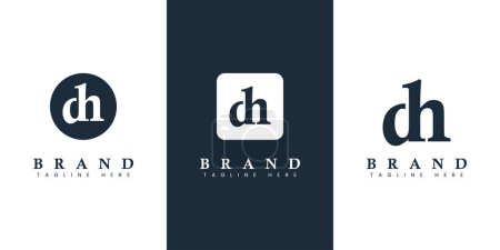 Lettre moderne DH Logo, adapté à toute entreprise ou identité avec des initiales DH ou HD.