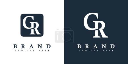 Logo GR Carta Moderna, adecuado para cualquier negocio o identidad con iniciales GR o RG.