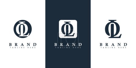 Logotipo moderno y simple de la letra OL, conveniente para cualquier negocio con las iniciales OL o LO.