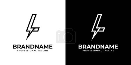 Logo de puissance de la lettre L, adapté à toute entreprise liée à l'énergie ou à l'électricité avec des initiales L.