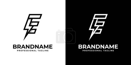 Letra E Logotipo de alimentación, adecuado para cualquier negocio relacionado con la energía o la electricidad con iniciales E.