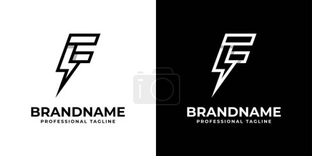 Buchstabe F Power Logo, geeignet für jedes Geschäft im Zusammenhang mit Strom oder Strom mit F-Initialen.