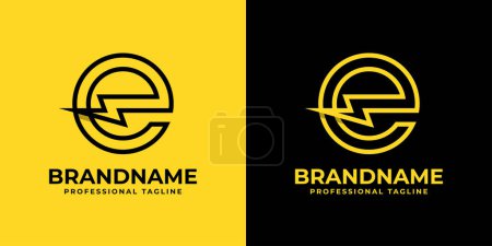 Letra E Logotipo de energía, adecuado para cualquier negocio relacionado con la energía, energía o electricidad con iniciales E.
