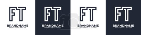 Téléchargez les illustrations : Simple FT Monogram Logo, suitable for any business with FT or TF initial. - en licence libre de droit